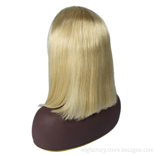 straight blonde 613 bob wigs wholesale, directly factory price blonde bob wig brazilian hair in China